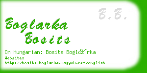 boglarka bosits business card